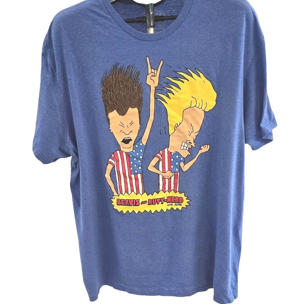 Beavis And Butt-head Patriotic T-shirt‎ Men's 2XL